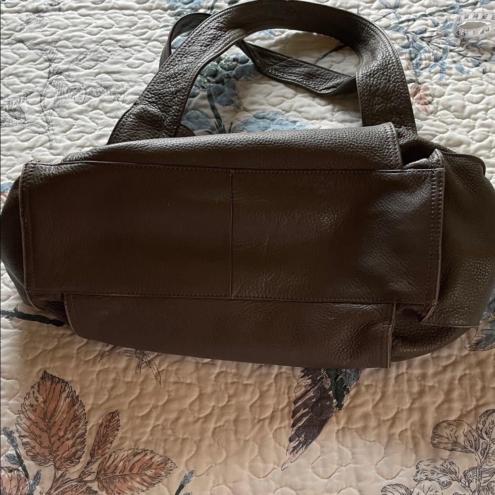 B Makowsky Large Grey Pebbled Leather Slouchy Bag - Picture 7 of 14
